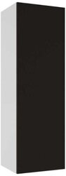 Пенал настенный Миф Флорис 3 черный глянец / белый 40х34.6х122 см