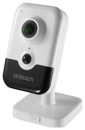 HiWatch 2Мп компактная IP-камера с EXIR-подсветкой до 10м 1/2.8" Progressive Scan CMOS; объектив 2.8мм; угол обзора 114°; механический ИК-фильтр; 0.01лк@F1.2; сжатие H.265/H.265+/H.264/H.264+/MJPEG;