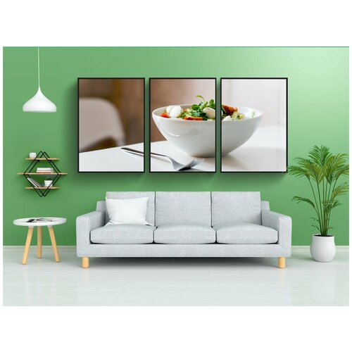 фото Набор модулных постеров для интерьера "образ жизни, здоровый, еда" 60x90 см. в тубусе, без рамки lotsprints