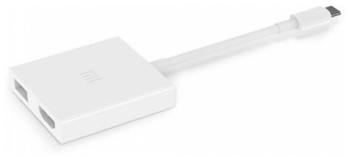 Переходник/адаптер Xiaomi USB Type-C - USB / HDMI (ZJQ01TM), 0.15 м, белый