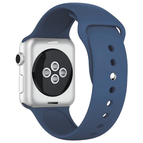 DF / Ремешок классический силиконовый для Apple Watch (38-40мм) DF iClassicband-01 (blue) / синий