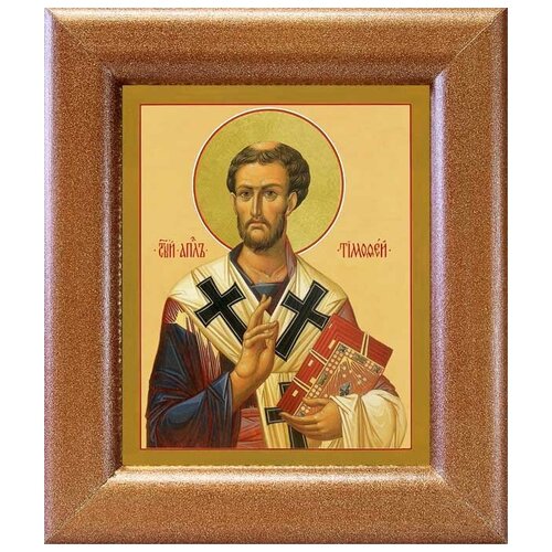 Апостол от 70-ти Тимофей Ефесский, епископ, икона в широкой рамке 14,5*16,5 см