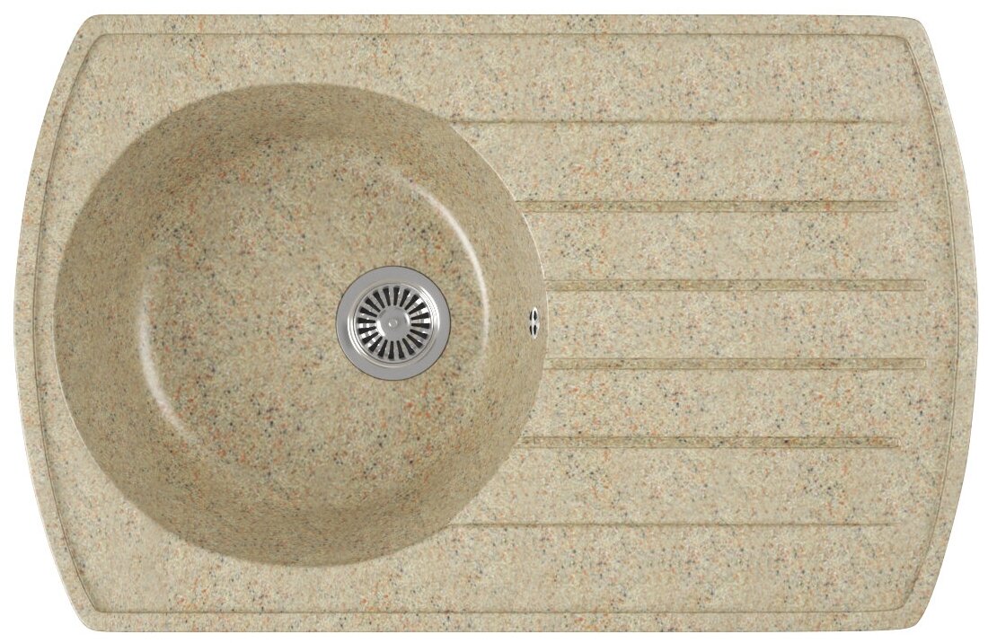 Кухонная мойка врезная GreenStone GRS-23-302 песочный