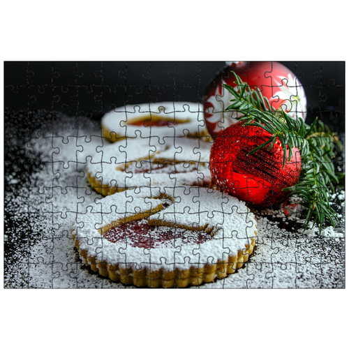 фото Магнитный пазл 27x18см."печенье, печь, рождество" на холодильник lotsprints