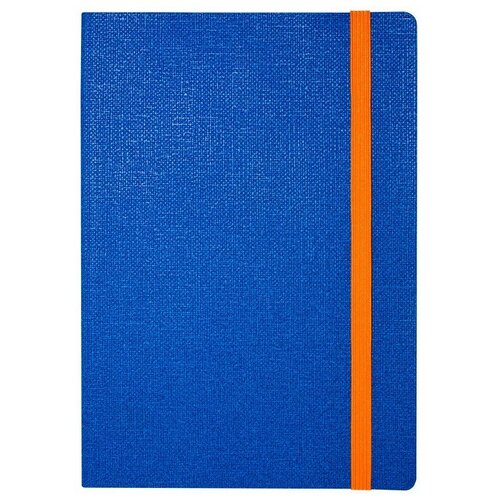 фото Ежедневник недатированный attache а5,146х214мм,128л,юта син,рез/срез оранж