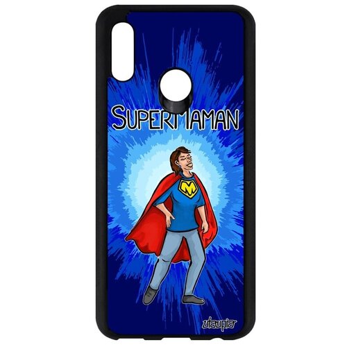 фото Защитный чехол на // huawei p smart 2019 // "супермама" мамуля веселый, utaupia, синий