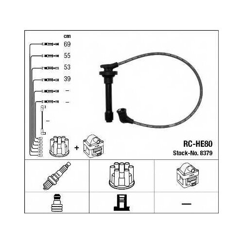 Провода Зажигания (К-Т) [Rc-He80] NGK арт. 8379