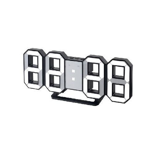 Perfeo PF-5196 Luminous LED (pf-663) часы-будильник черный корпус/белая подсветка .