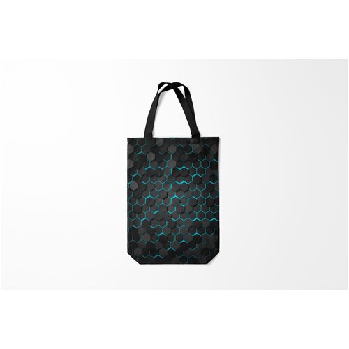 фото Сумка-шоппер / 31х42 см / неоновые принты / разные turquoise octagon burnettie