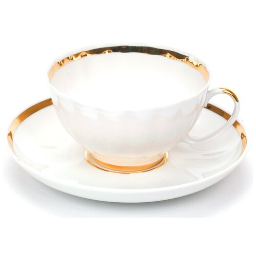 Чашка чайная с блюдцем 275 мл Белый лебедь 