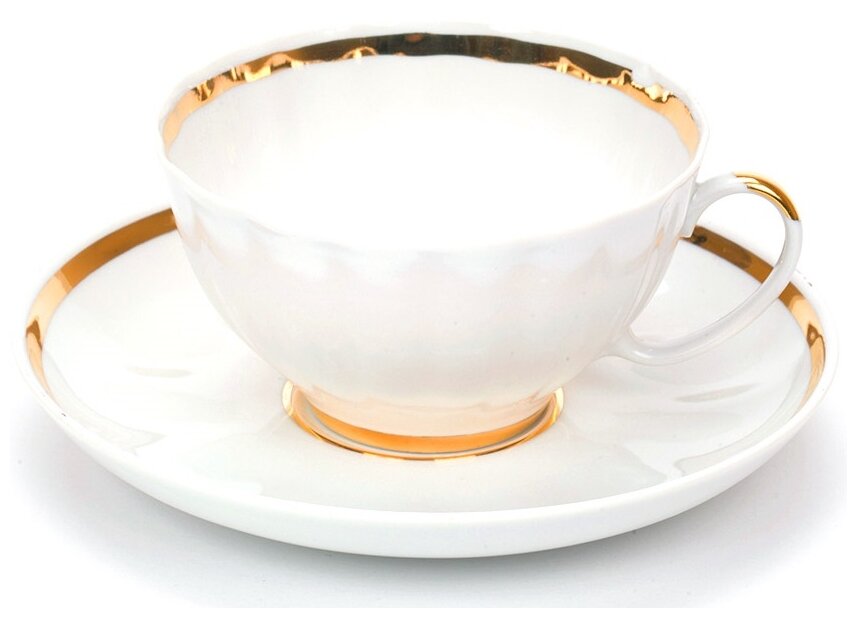 Чашка чайная с блюдцем 275 мл Белый лебедь "Московский с лентой" 1489924