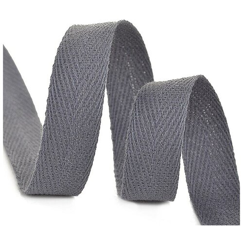 Лента киперная хлопок шир.15 мм цв. темно-серый упак.50 м