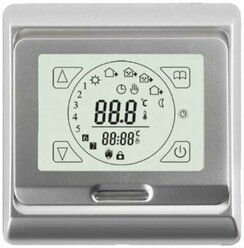 Терморегулятор RTC E91.716 серебро для теплых полов и обогревателей