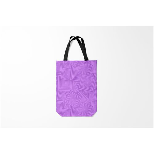 фото Сумка-шоппер / 31х42 см / популярные иллюстрации / оптические иллюзии квадраты в квадратах burnettie