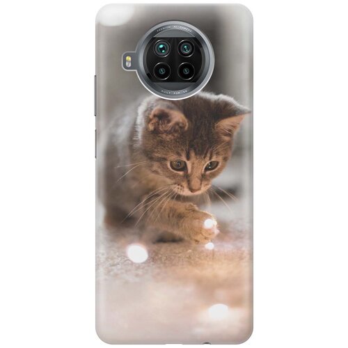 фото Ультратонкий силиконовый чехол-накладка для xiaomi mi 10t lite с принтом "котенок и свет" gosso