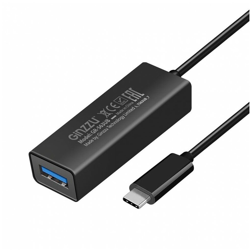 Концентратор USB 3.0/USB2.0+CR Ginzzu GR-563UB