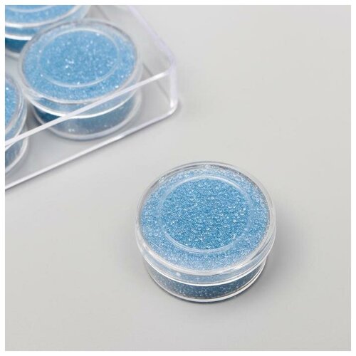 фото Микробисер стекло "серо-синий" набор 10 гр, 12 шт. yandex market