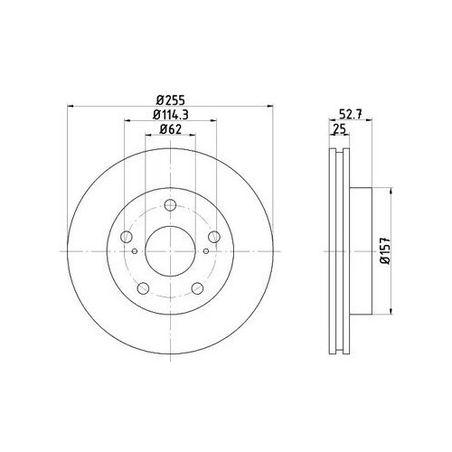 фото Диск тормозной | перед | nisshinbo nd1071