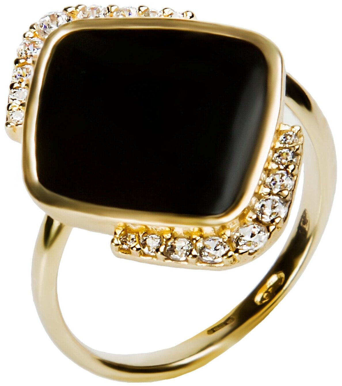 Кольцо Misis Teramo из серебра 925 с эмалью и покрытием желтым золотом 