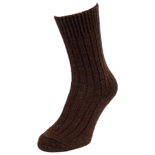 фото Женские носки doctor tm средние, вязаные, размер 21, коричневый