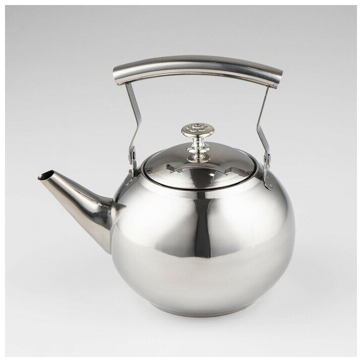 фото Чайник «Жуан», 1 л, с металлическим ситом, цвет хромированный