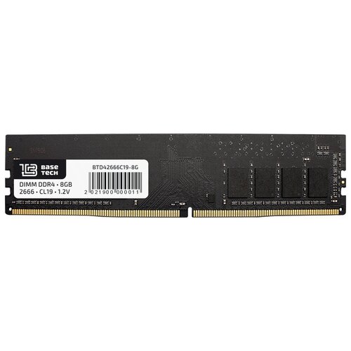 Память DDR4 DIMM 8Gb 2666MHz CL19 12V BaseTech BTD42666C19-8G-OEM 250000₽