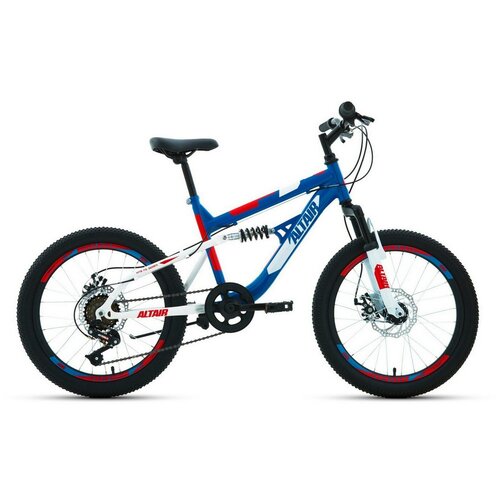 Детский велосипед Altair MTB FS 20 D, год 2022, цвет Синий-Красный