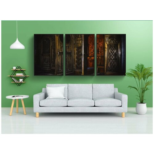 фото Набор модулных постеров для интерьера "церковь, вера, исповедь" 60x90 см. в тубусе, без рамки lotsprints