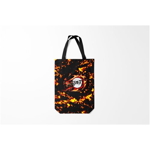 фото Сумка-шоппер / 31х42 см / аниме / kimetsu no yaiba желтое пламя burnettie