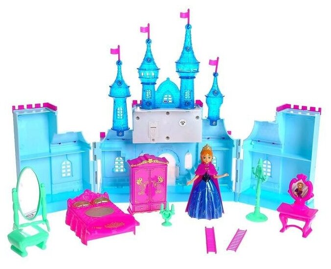 Замок для кукол «Волшебство» с аксессуарами, звук, свет, микс
