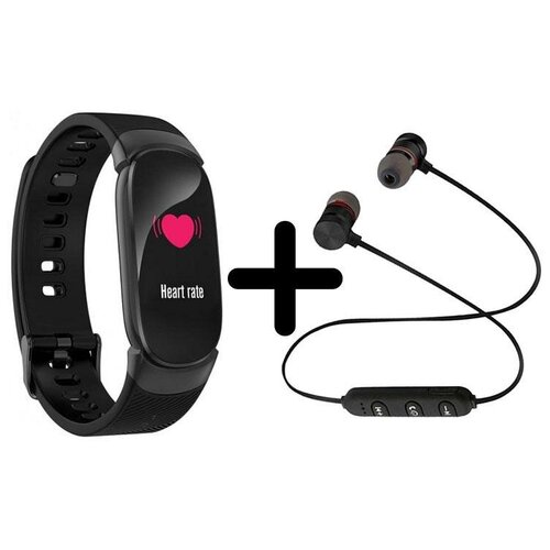 Умные часы BandRate Smart BRSQW1616BB-SET1 с беспроводными наушниками тонометром счетчиком калорий 432900₽