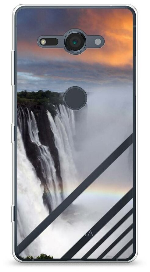Силиконовый чехол "Туманный водопад" на Sony Xperia XZ2 compact / Сони Иксперия XZ2 Компакт