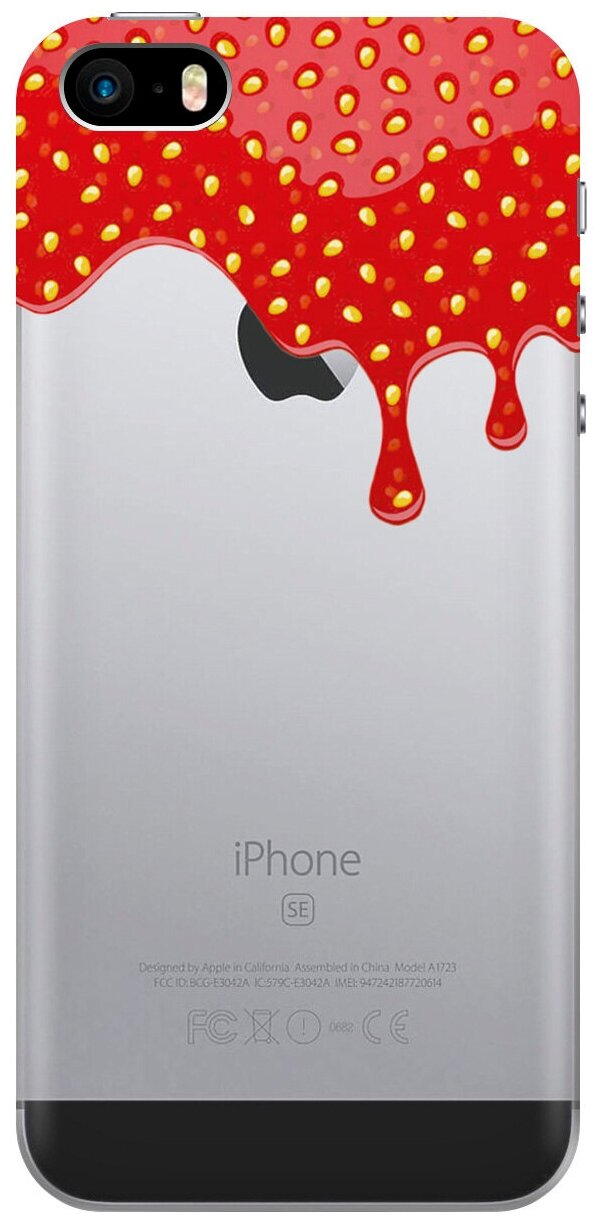 Силиконовый чехол на Apple iPhone SE / 5s / 5 / Эпл Айфон 5 / 5с / СЕ с рисунком "Jam"