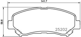 Дисковые тормозные колодки передние NISSHINBO NP2048 для DongFeng, Haima, Nissan, Suzuki (4 шт.)