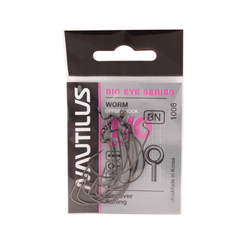 фото Крючок nautilus offset big eye series worm 1006 № 4 10 шт.