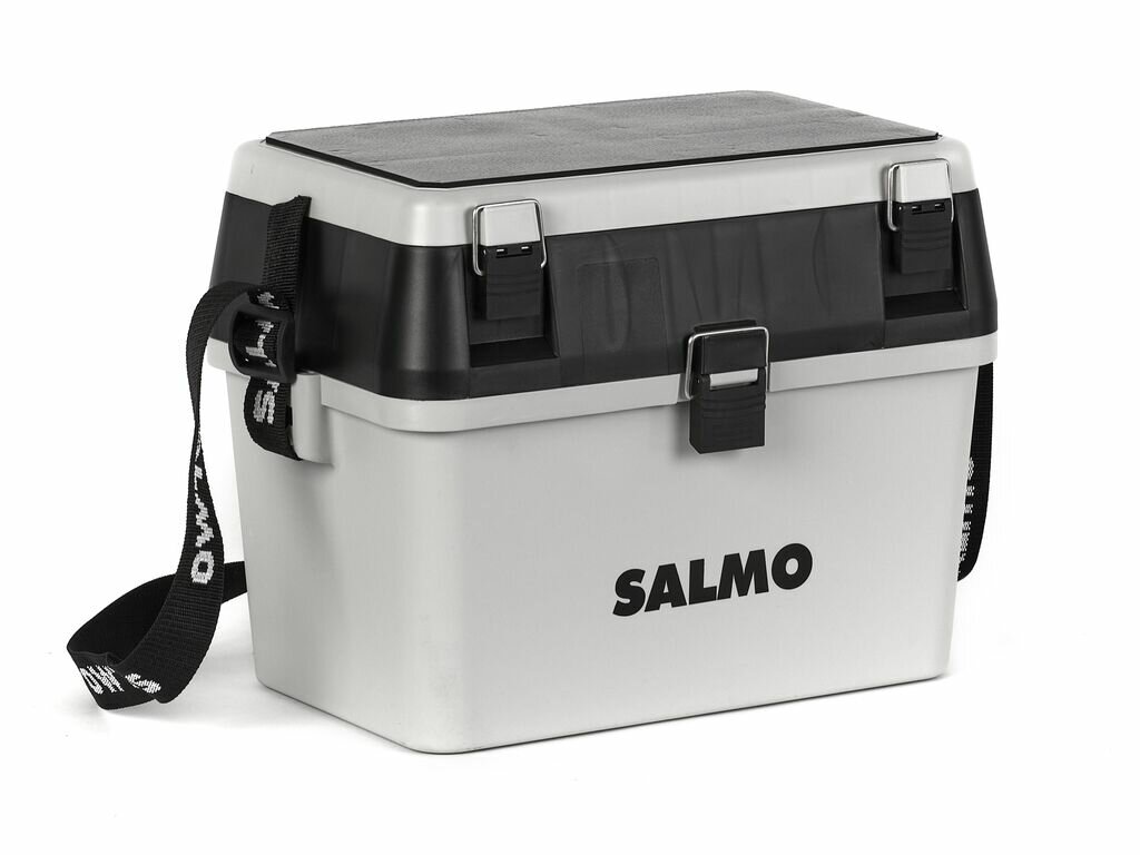 Ящик рыболовный зимний Salmo 2-х ярус.(из 2-х частей) пласт. 38x24.5x29см сер.