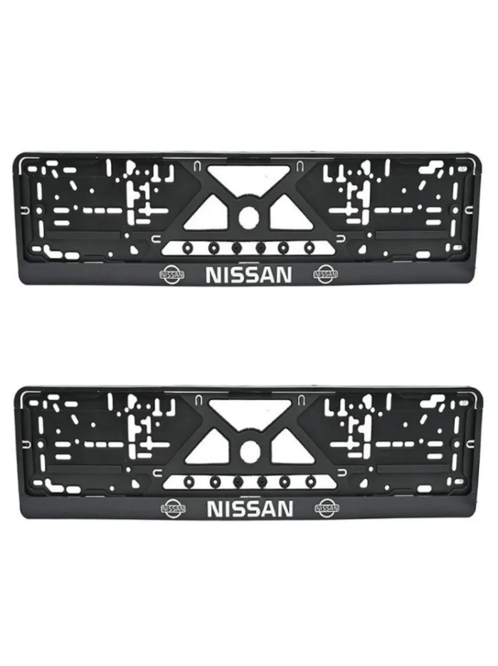 Рамки номерного знака Нисан NISSAN пластиковые комплект 2 рамки + крепеж