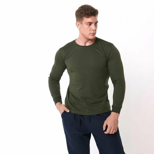 фото Лонгслив, размер 56, зеленый нет бренда