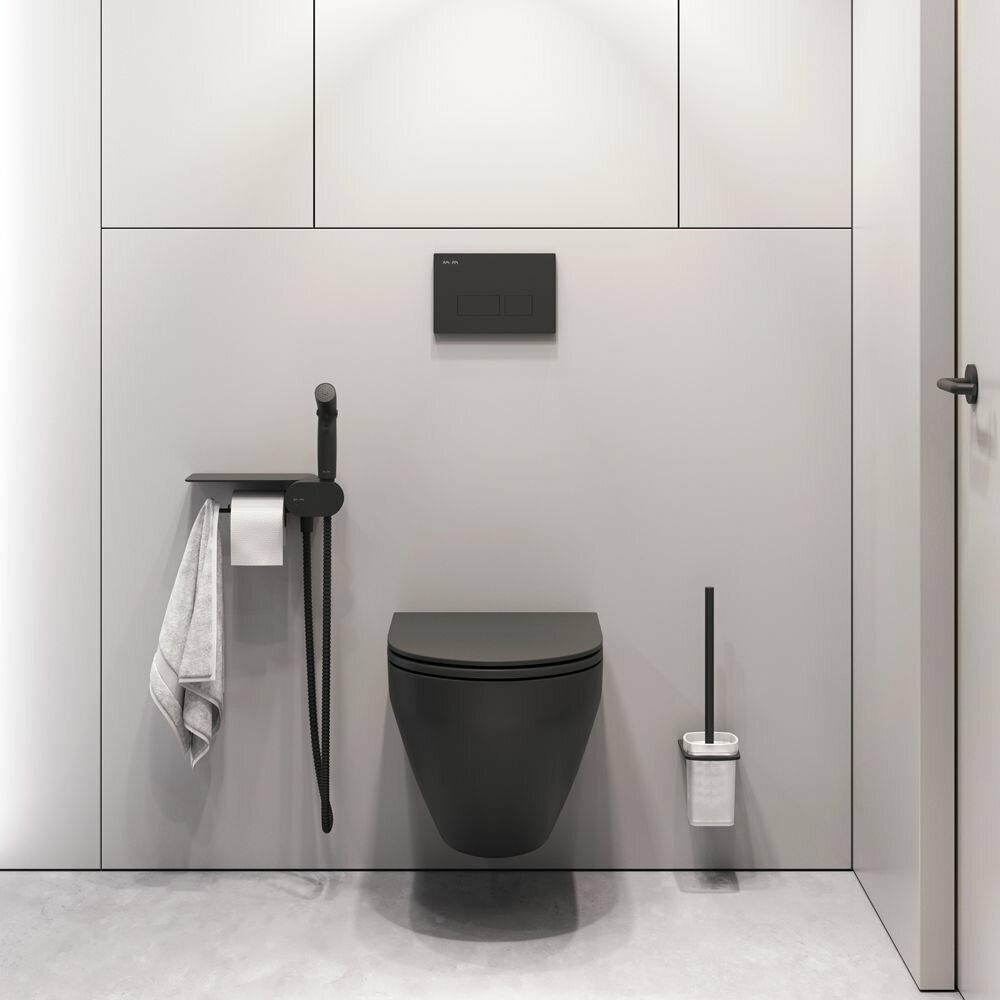 фото CK70H1103B Spirit V2.0 набор подвесной унитаз с гиг. душем, черный