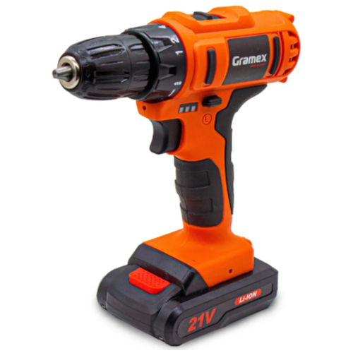 Аккумуляторная дрель Gramex HCD-21-2 21 В пат-10 мм 2 скорости аккум Li-Ion 20 Ач кейс 2 акк 018147 790000₽