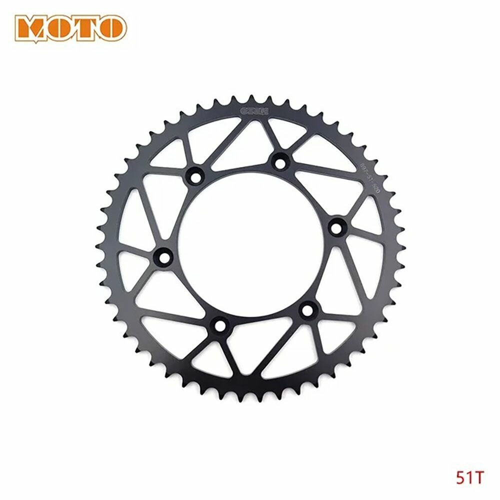 Звезда ведомая стальная KTM-51T-A4 MOTO Racing черная