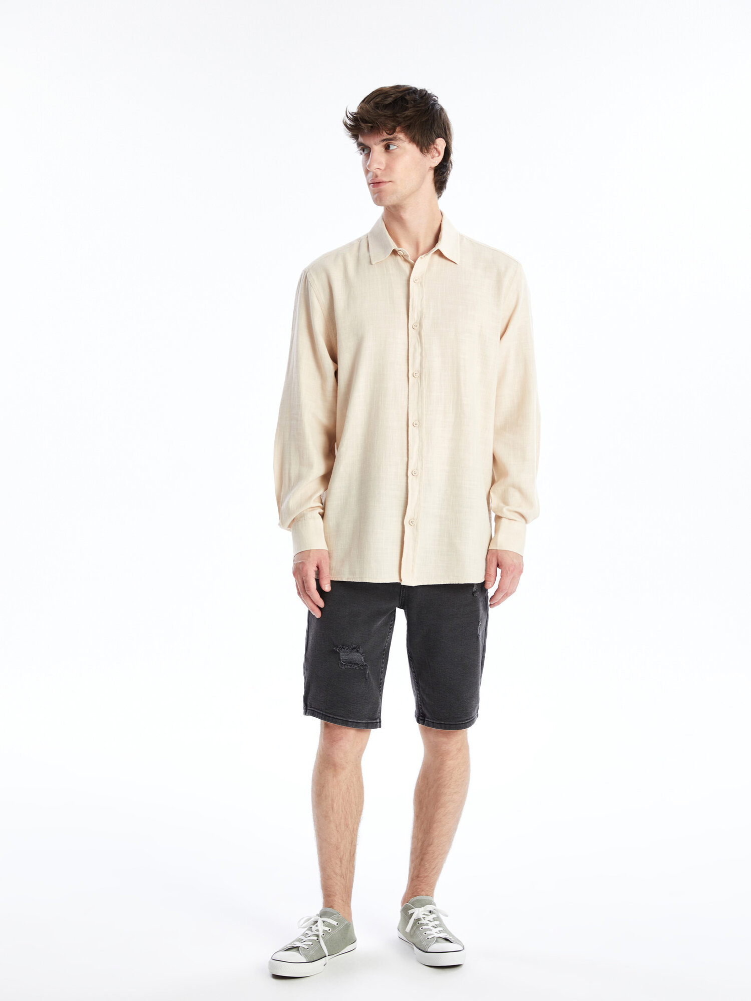 Рубашка LC Waikiki, размер 2XL, light beige — фото 1