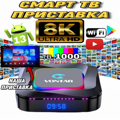 Мощная смарт тв приставка на базе Андроид 5900₽