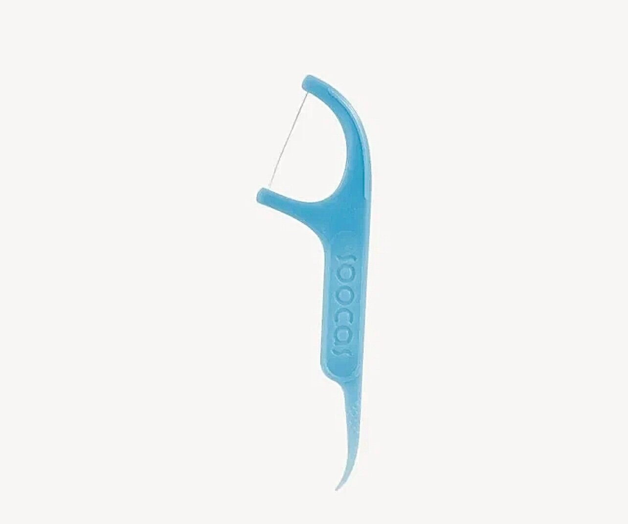 Soocas зубная нить Floss Pick, 55 г, мята, голубой — фото 1