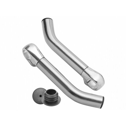 Рога на руль велосипеда VBE 4, алюминий, серебристые, удлиненные