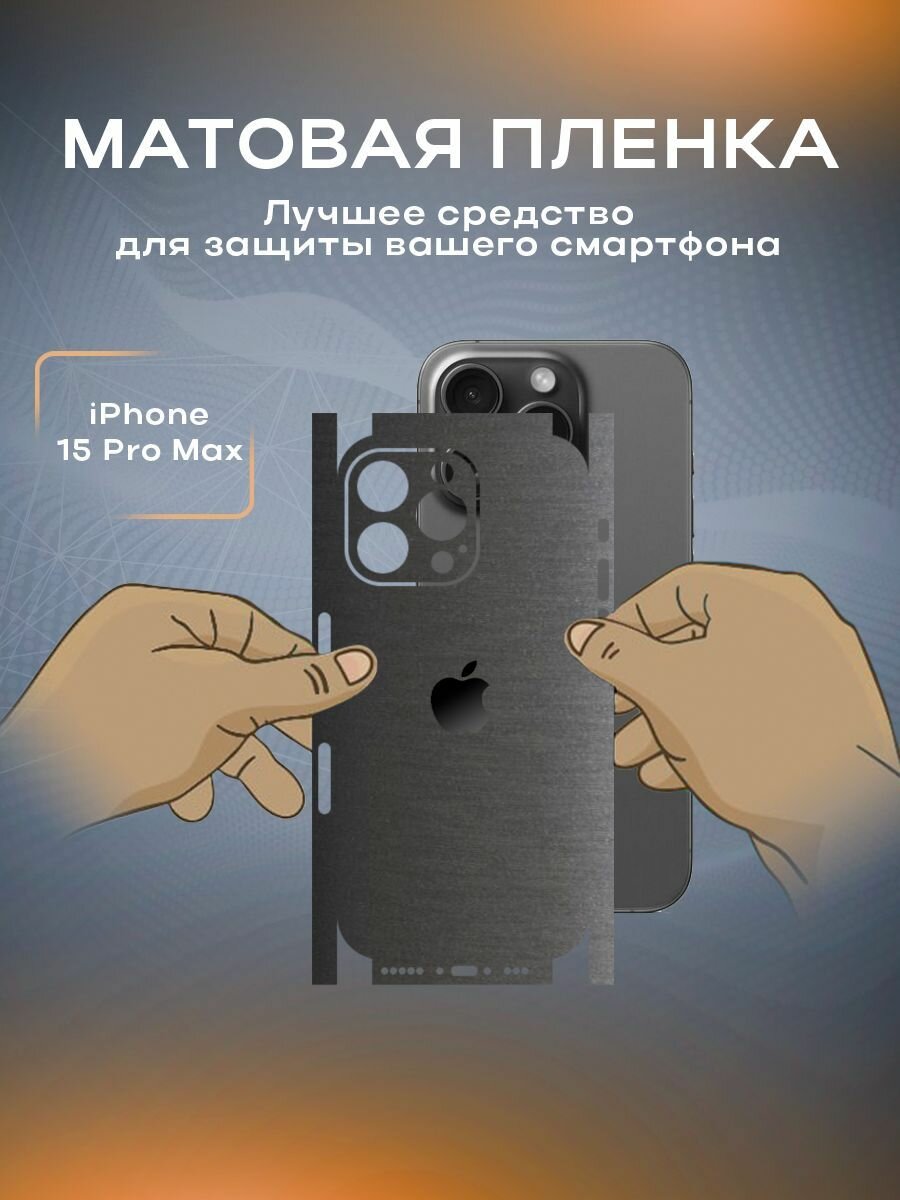 Защитная матовая пленка на корпус телефона iPhone 15 Pro Max