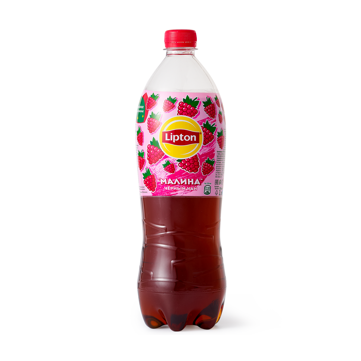 Чай Lipton "Малина", холодный, черный, в пластиковой бутылке, 1 л