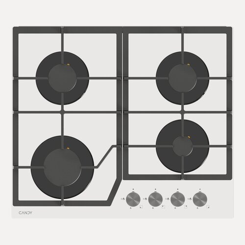 Изображение товара Газовая панель Candy CHXG64CNW, 4 чугунные решетки, защитное отключение, цвет белый