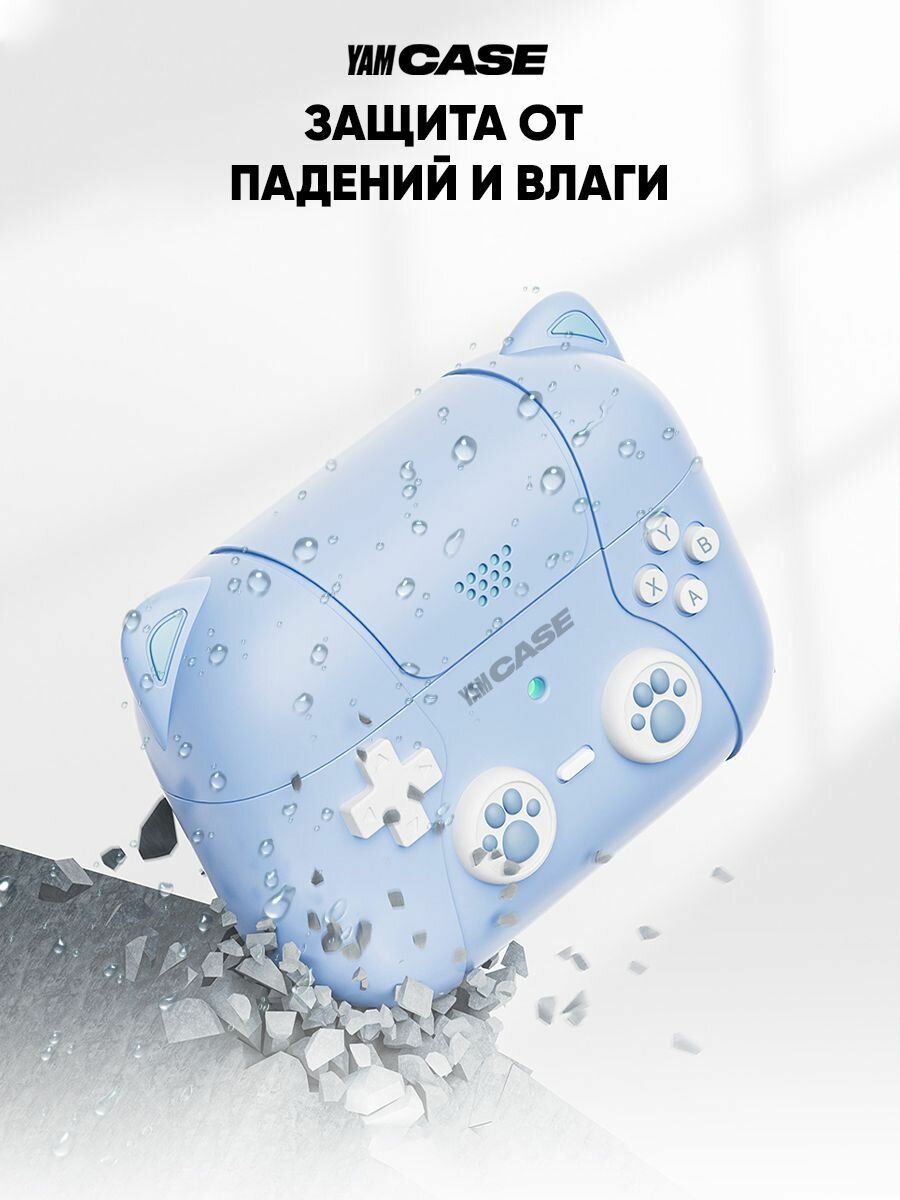 Чехол для наушников AirPods Pro или Pro 2 силиконовый c карабином — фото 1