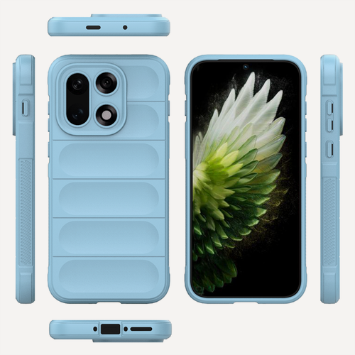 Изображение товара Чехол для OnePlus 15/Оне Плас 15, soft touch, чехол-кардиомонитор, поликарбонат (PC), защита камеры, ударопрочный, усиленные углы, OnePlus, OnePlus 15, light blue,